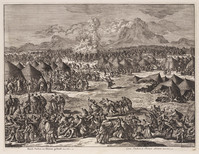 KG 05693
<br/>
Korah, Dathan en Abiram gestraft
<br/>
<em>Luyken, Jan (1649-1712)</em>